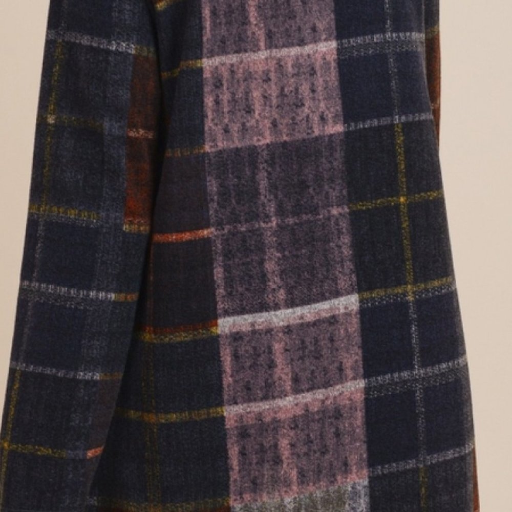 Plaid long body cardigan - Picture 4 of 5
